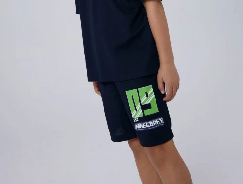 Name It shorts navy blazer med Minecraft print